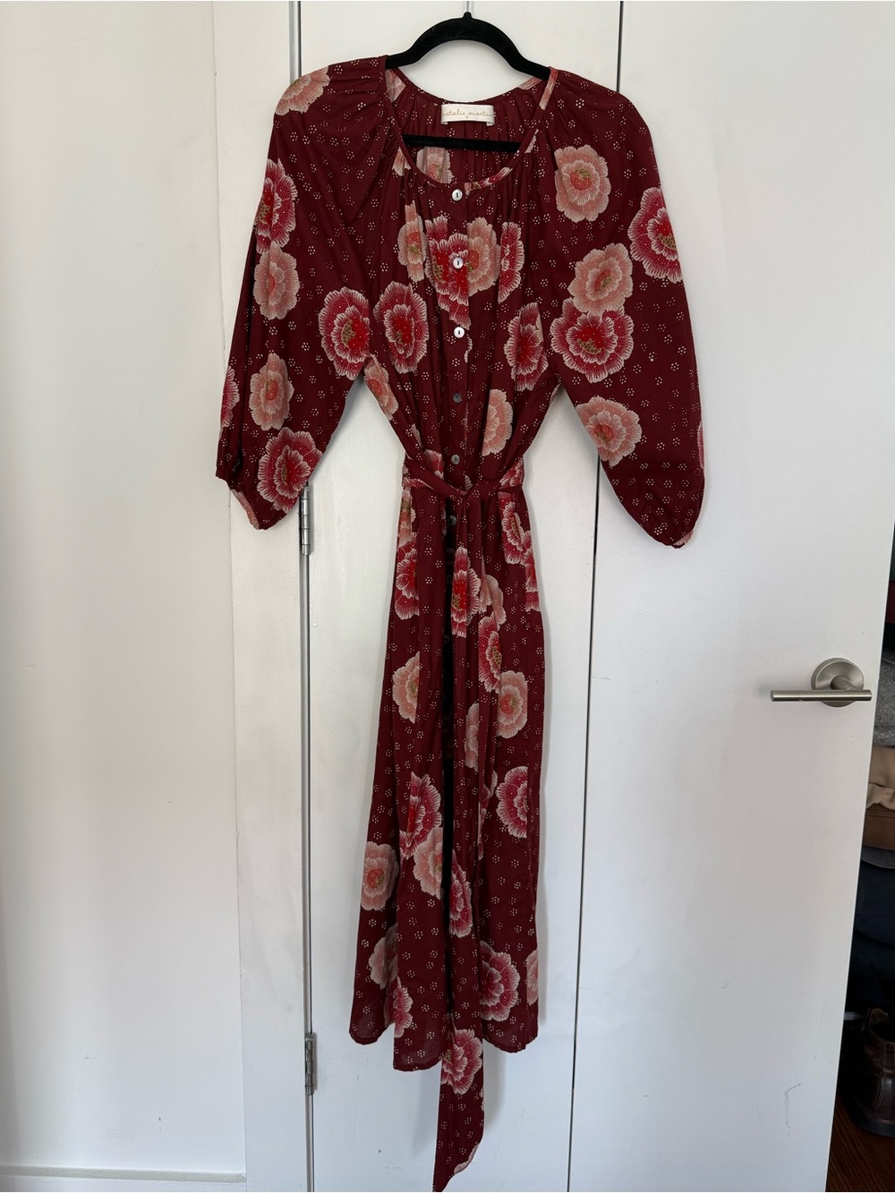 *Authentic* Natalie Martin Alex Floral Belted Button-Up Midi Dress